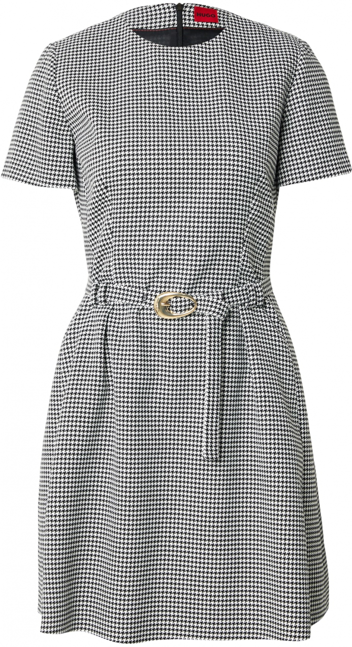 HUGO Šaty 'Kimise'  čierna / biela