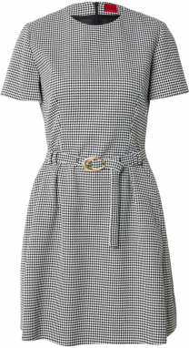 HUGO Šaty 'Kimise'  čierna / biela
