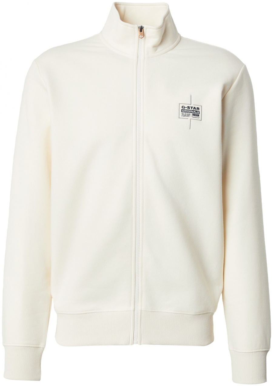 G-STAR Tepláková bunda  krémová / svetlosivá / čierna