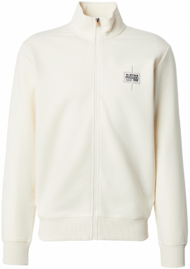 G-STAR Tepláková bunda  krémová / svetlosivá / čierna