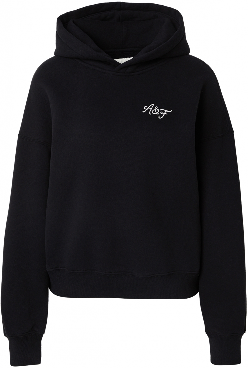 Abercrombie & Fitch Mikina 'SUNDAY'  čierna / biela