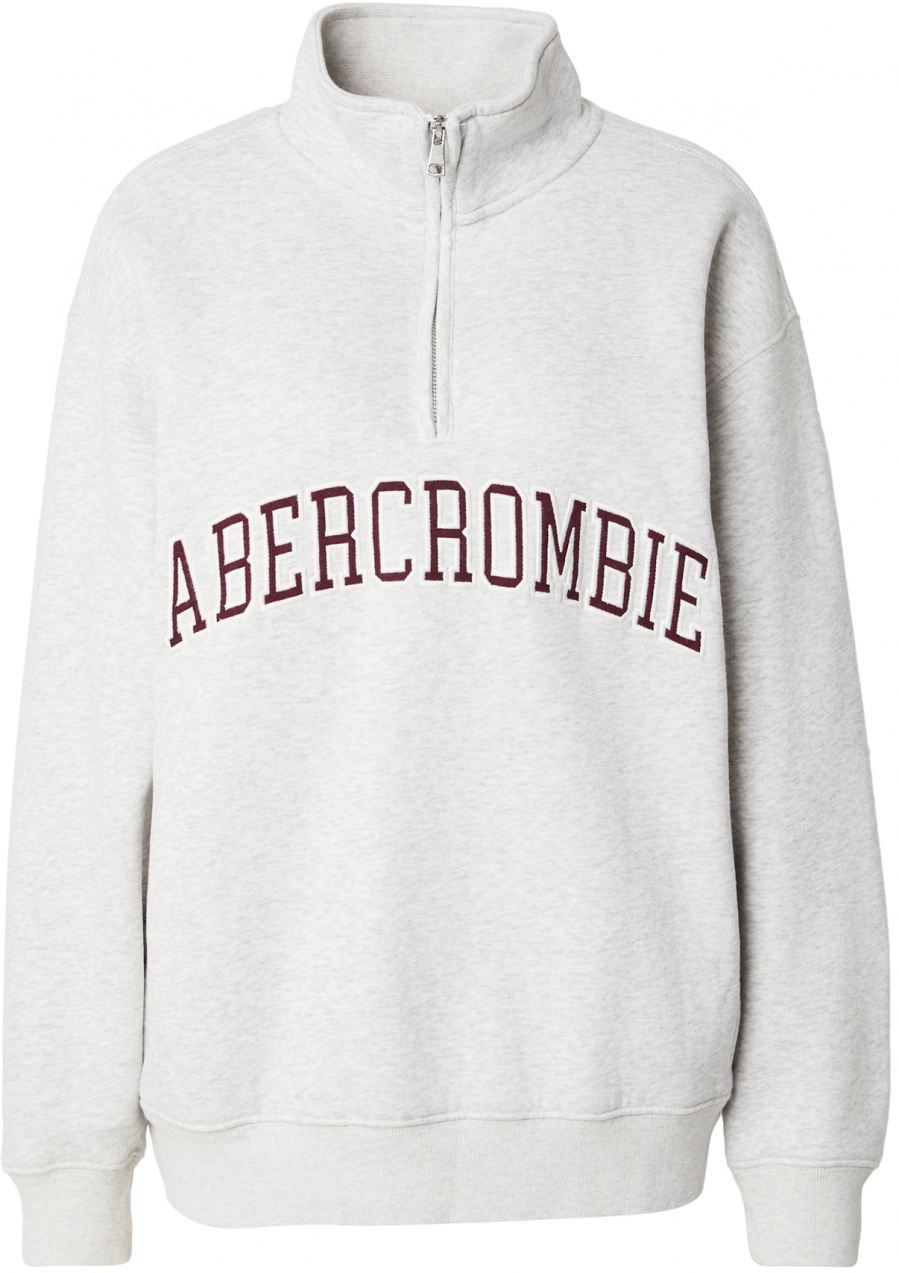 Abercrombie & Fitch Mikina  sivá / bordová