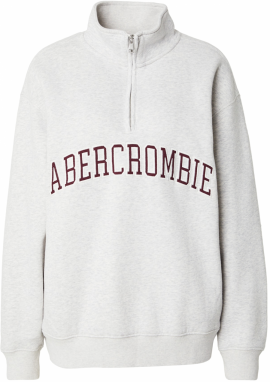Abercrombie & Fitch Mikina  sivá / bordová
