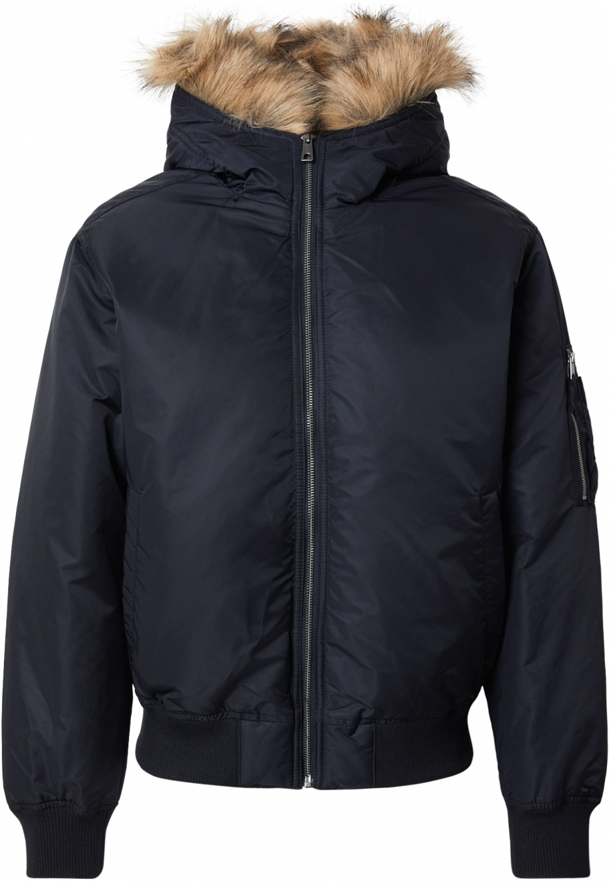 HOLLISTER Zimná bunda  brokátová / tmavosivá / čierna