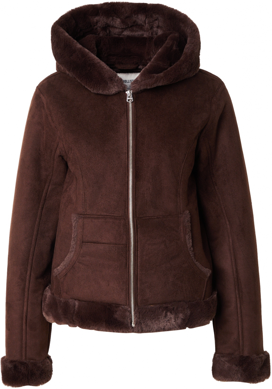 HOLLISTER Prechodná bunda  gaštanová