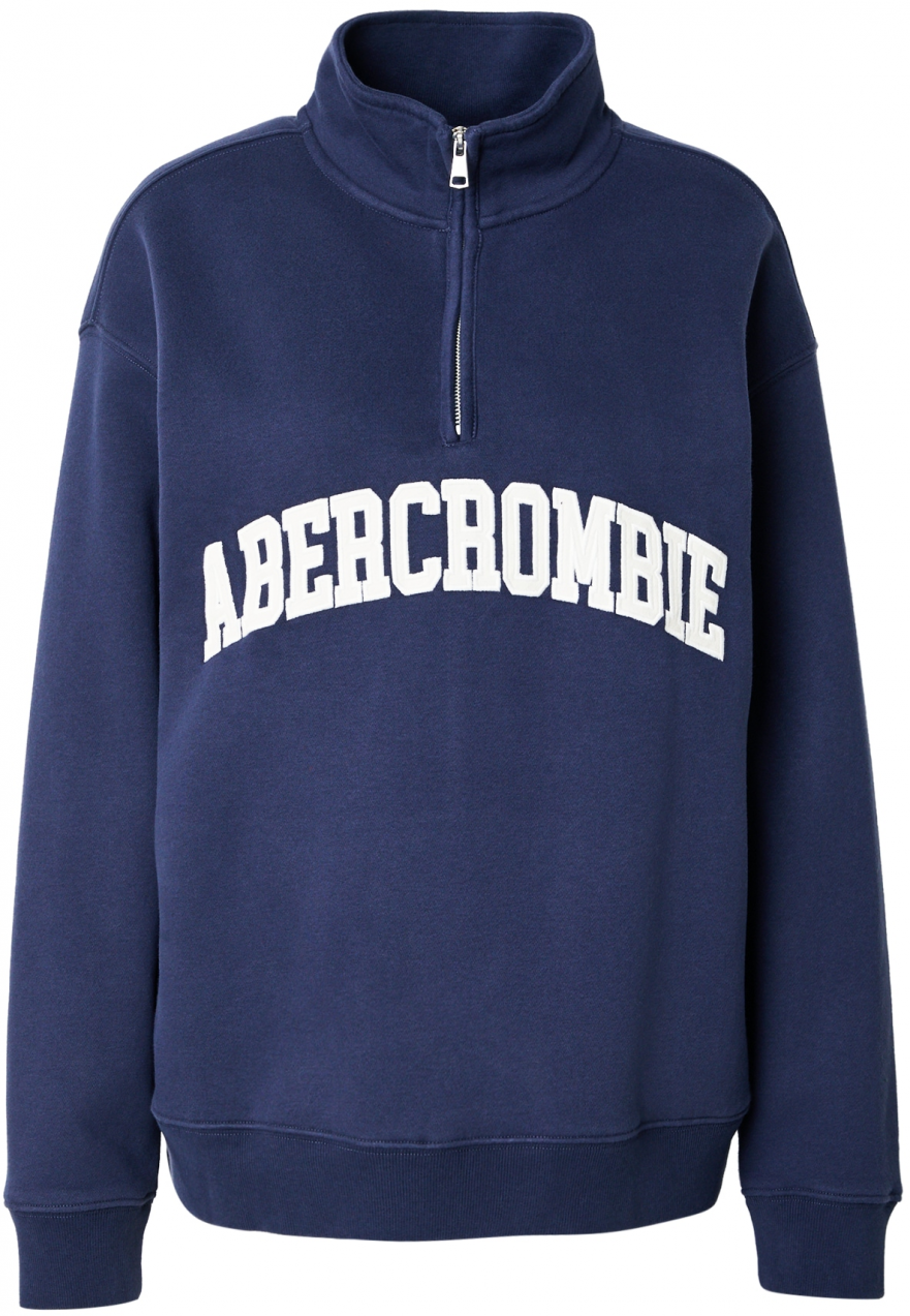 Abercrombie & Fitch Mikina  svetlobéžová / námornícka modrá / biela