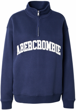 Abercrombie & Fitch Mikina  svetlobéžová / námornícka modrá / biela