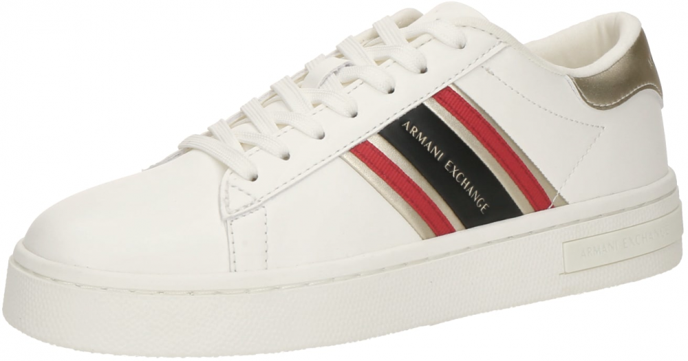 ARMANI EXCHANGE Nízke tenisky 'LONDON'  jasne červená / čierna / šedobiela