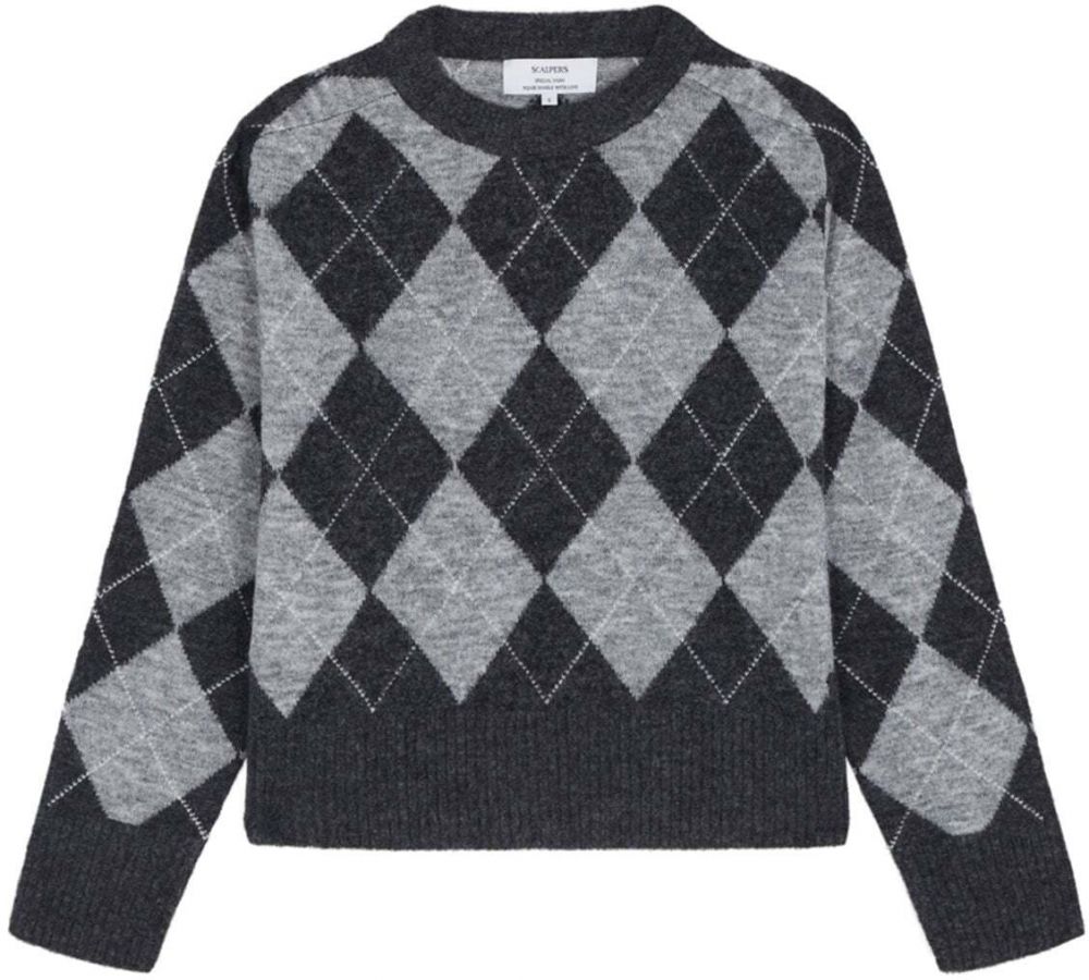 Scalpers Sveter 'Rombo'  sivá / čierna