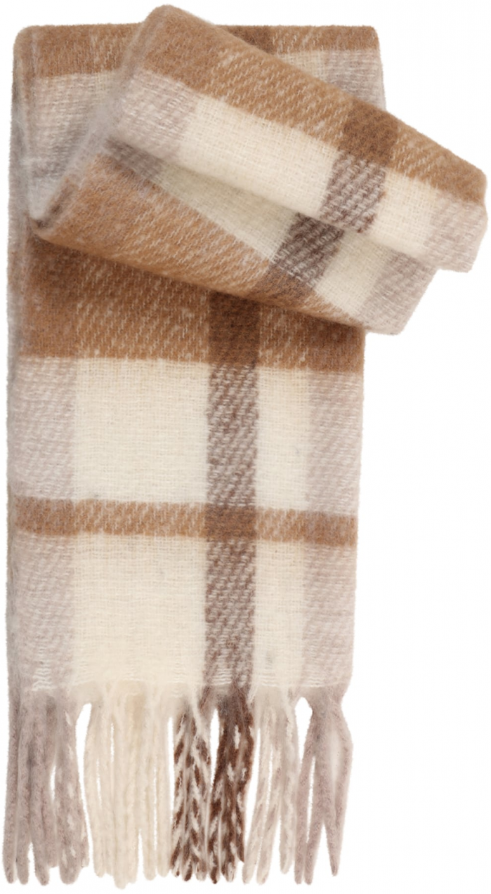 studioselect Šál  béžová / karamelová / šedobiela