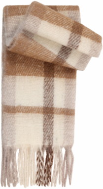 studioselect Šál  béžová / karamelová / šedobiela