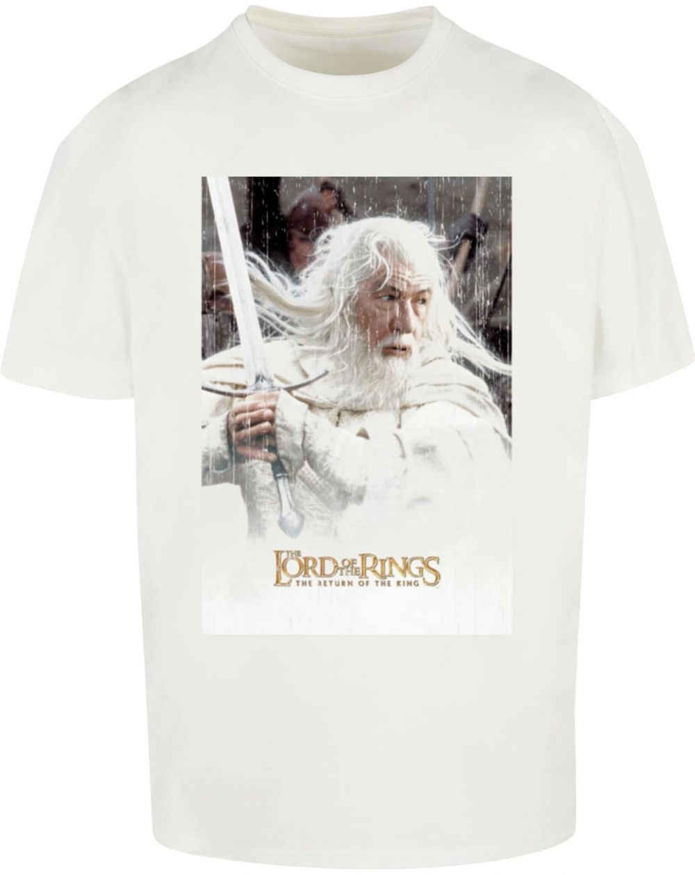 Merchcode Tričko 'Lord of the Rings - Gandalf'  zmiešané farby / biela