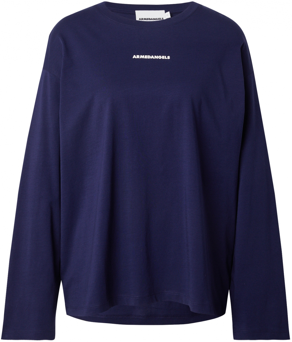 ARMEDANGELS Tričko 'FIETAA DIFFERENCE'  námornícka modrá / biela