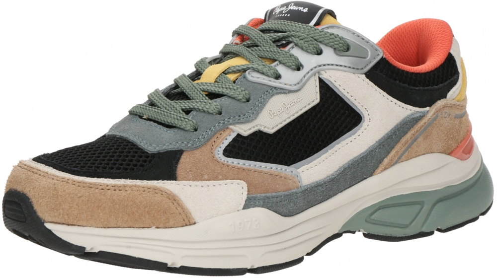 Pepe Jeans Nízke tenisky 'Dave Risen'  béžová / krémová / pastelovo zelená / čierna