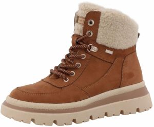 TOM TAILOR Šnurovacie členkové čižmy  hnedá