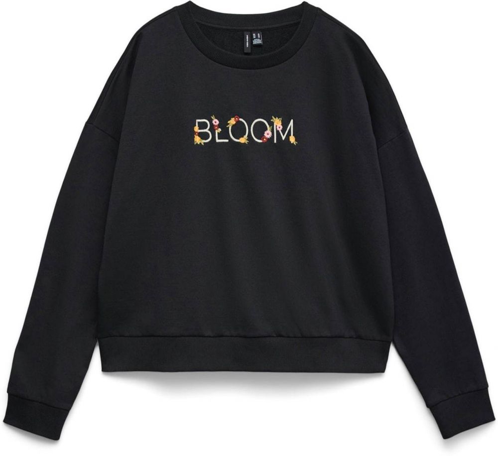 VERO MODA Mikina  svetlozelená / čierna / biela