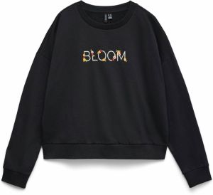 VERO MODA Mikina  svetlozelená / čierna / biela