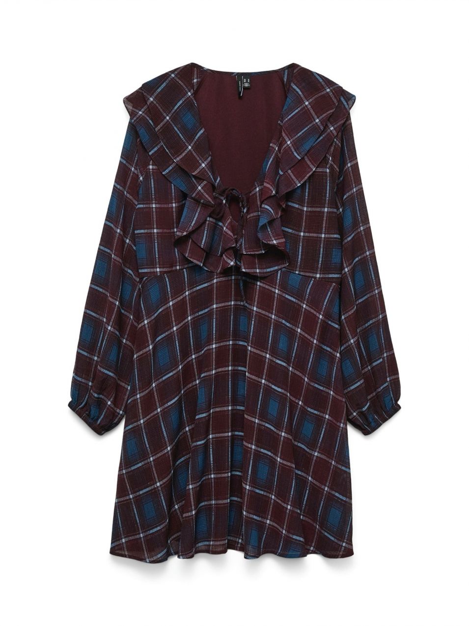 VERO MODA Šaty 'VMEmilie'  modrá / svetlomodrá / vínovo červená