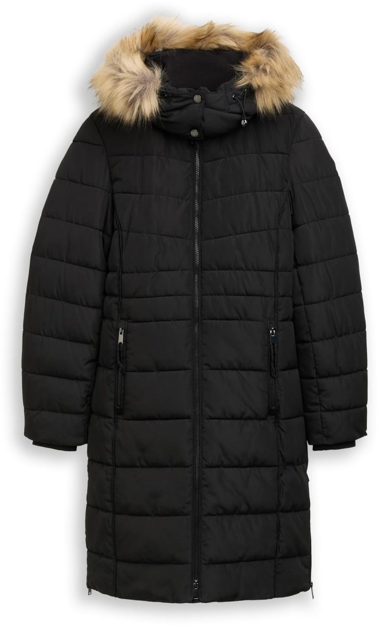 TOM TAILOR Zimný kabát  čierna