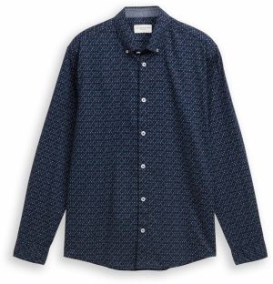 TOM TAILOR Košeľa  námornícka modrá / svetlomodrá / červená