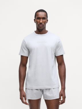 Calvin Klein Underwear Krátke pyžamo  svetlosivá / biela