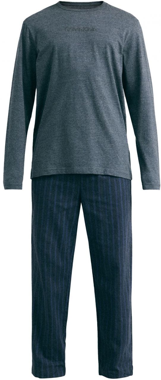 Calvin Klein Underwear Dlhé pyžamo  modrá / antracitová