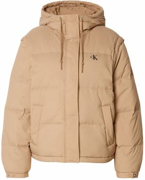 Calvin Klein Jeans Prechodná bunda  svetlohnedá