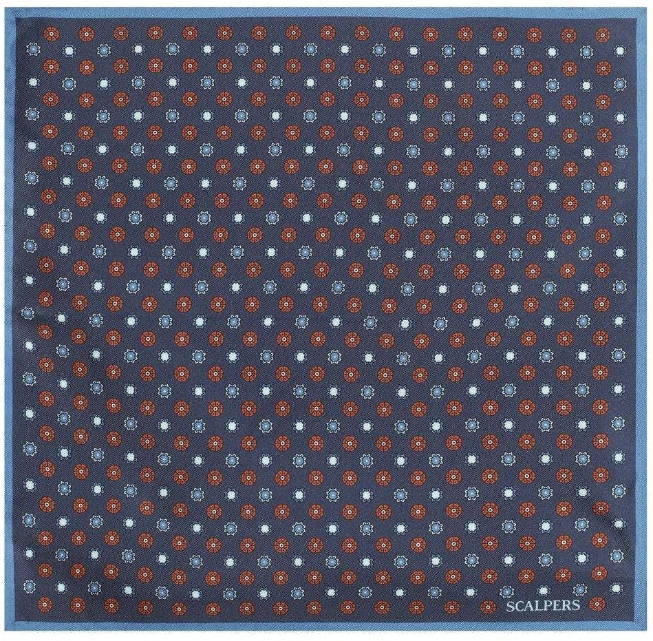 Scalpers Šatka 'Caleido'  námornícka modrá / pastelovo modrá / koňaková