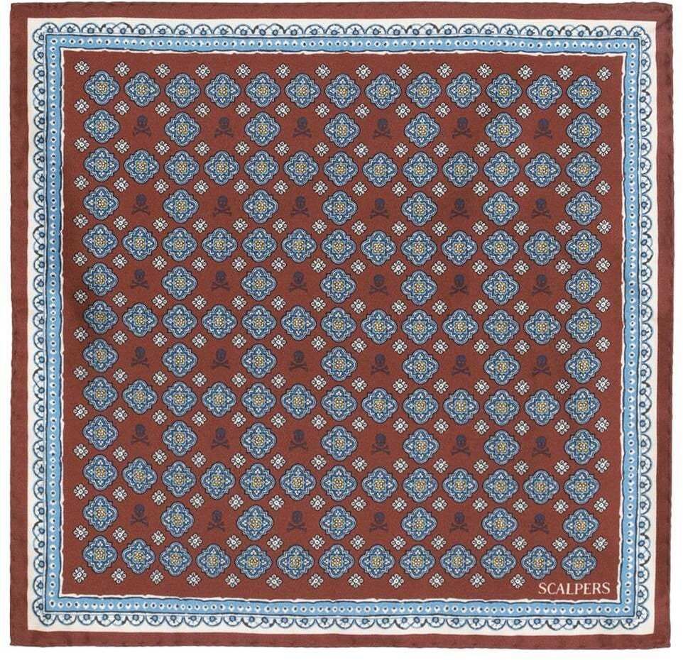 Scalpers Šatka 'Skull'  modrá / burgundská / biela