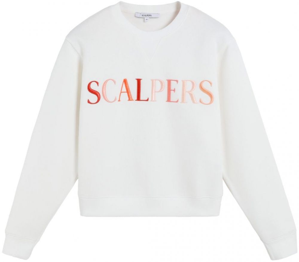 Scalpers Mikina  oranžová / ružová / červená / biela