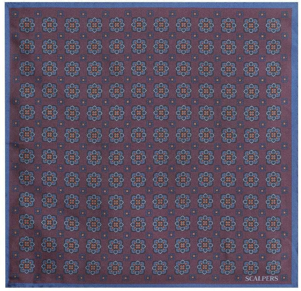 Scalpers Šatka 'Vintage'  modrá / oranžová / burgundská