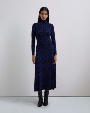 Scalpers Šaty 'Scjerseyoverlock'  tmavomodrá / čierna