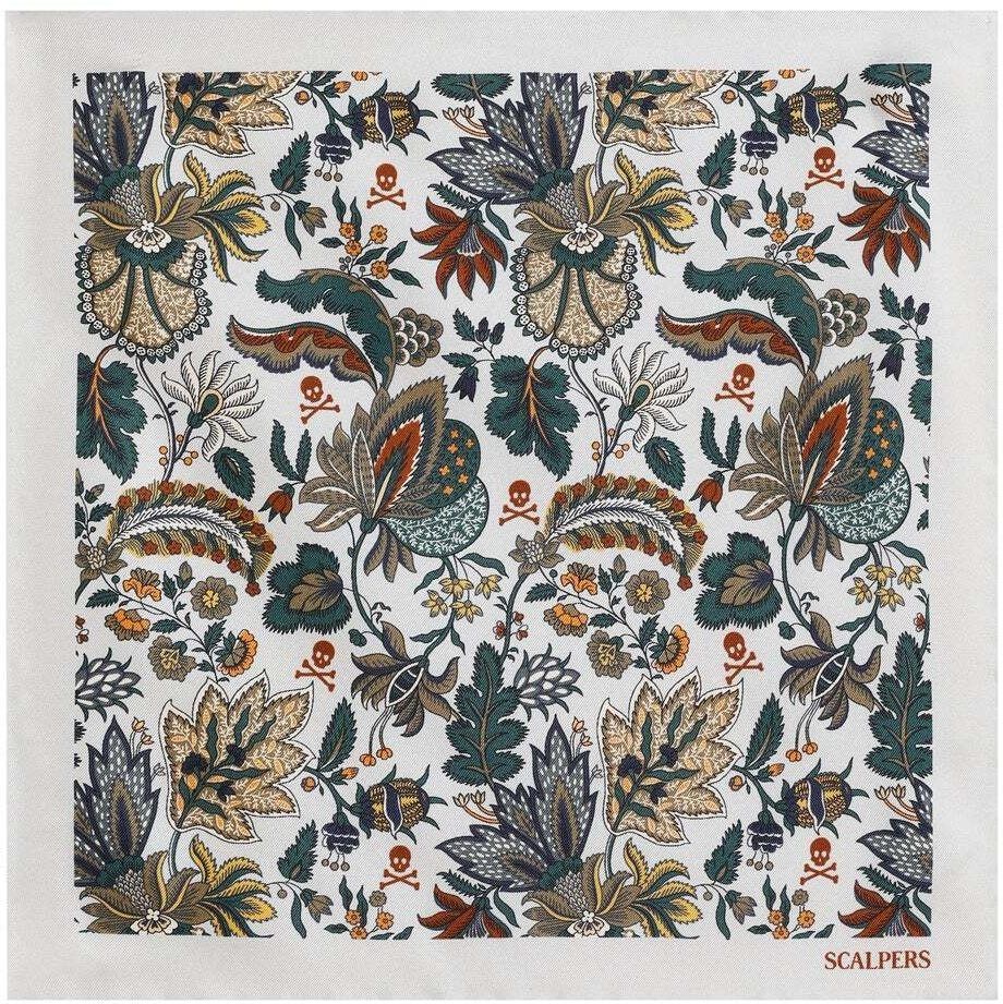 Scalpers Šatka  béžová / svetlosivá / smaragdová / tmavočervená