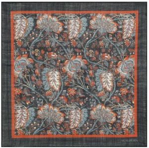 Scalpers Šatka 'Winter Flower'  námornícka modrá / pastelovo žltá / oranžová / biela