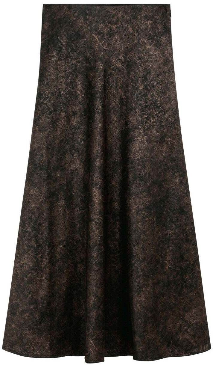 Scalpers Sukňa 'Scdarkmarblefoil'  tmavohnedá