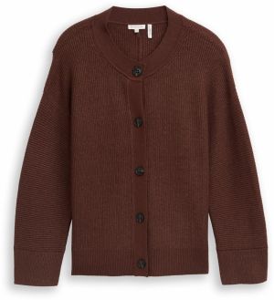 Tom Tailor Women + Kardigán  tmavohnedá