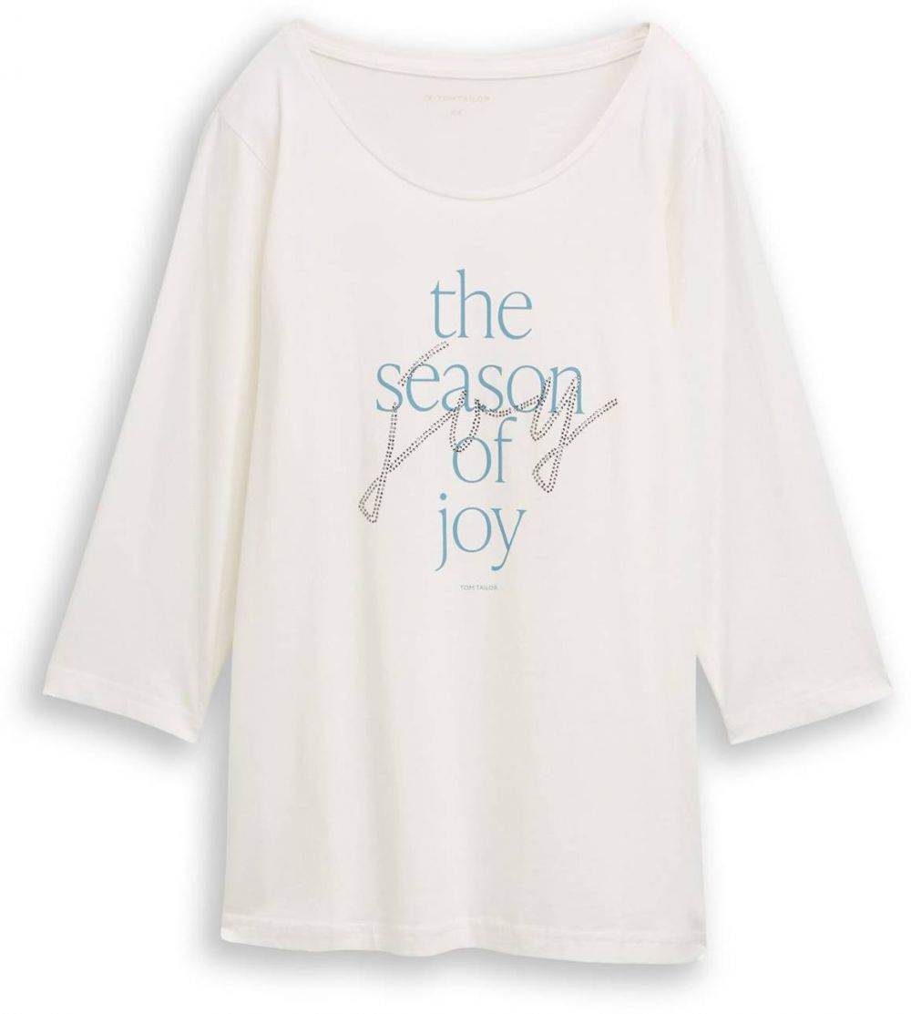 Tom Tailor Women + Tričko  svetlomodrá / čierna / biela