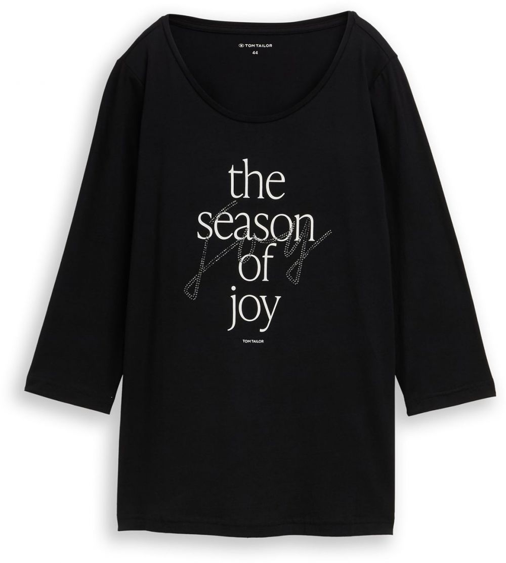 Tom Tailor Women + Tričko  čierna / biela