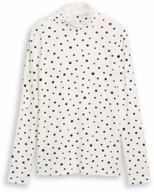 TOM TAILOR DENIM Tričko  čierna / biela