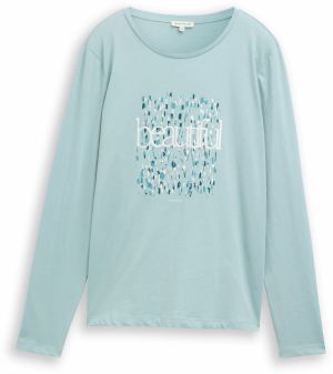 TOM TAILOR Tričko  námornícka modrá / enciánová / mätová / biela