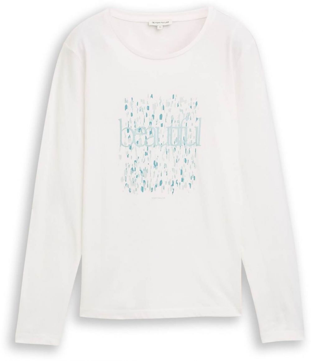 TOM TAILOR Tričko  modrosivá / svetlomodrá / mätová / biela