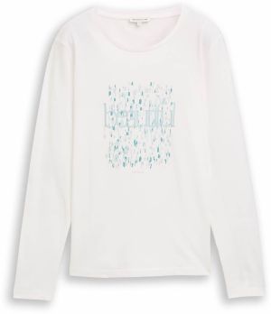 TOM TAILOR Tričko  modrosivá / svetlomodrá / mätová / biela