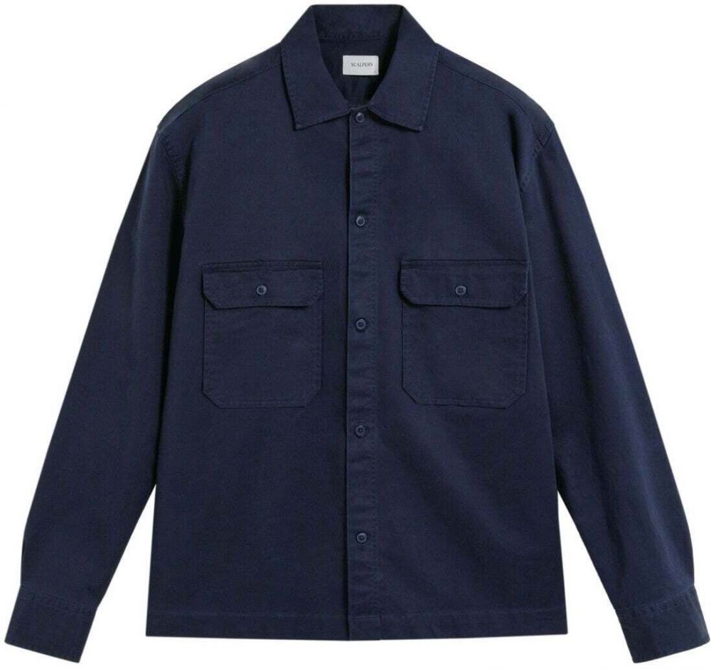 Scalpers Košeľa  námornícka modrá
