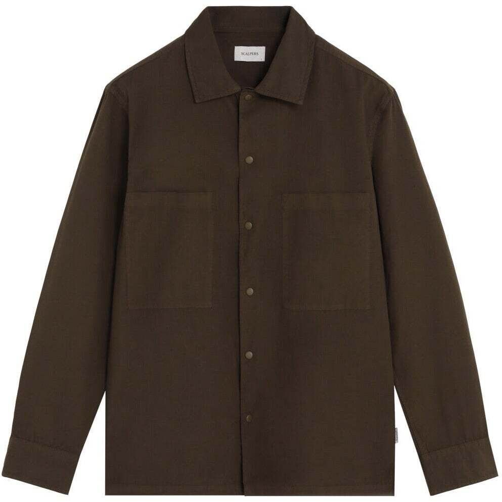 Scalpers Košeľa  tmavohnedá