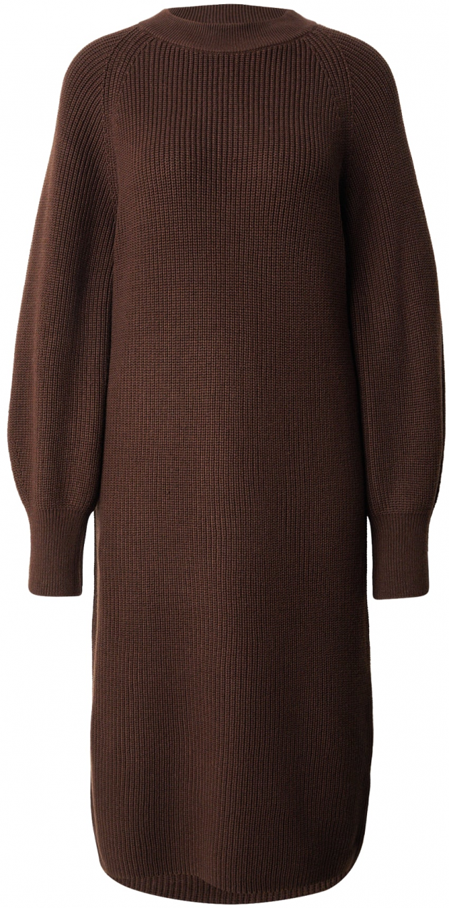 s.Oliver Pletené šaty  tmavohnedá