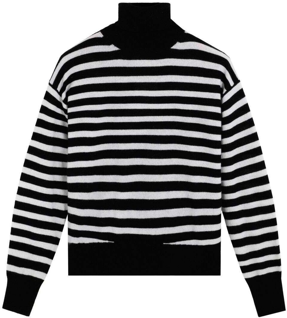 Scalpers Sveter 'Joy Turtle'  čierna / biela