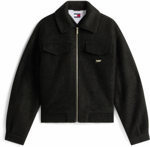 Tommy Jeans Prechodná bunda  čierna