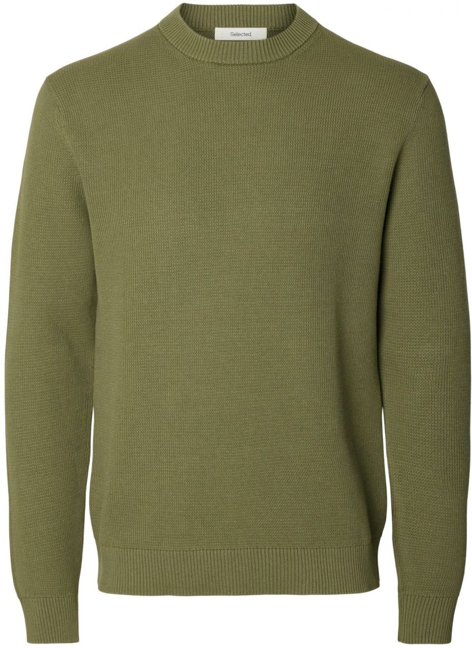 SELECTED Sveter 'SLHDANE'  olivová