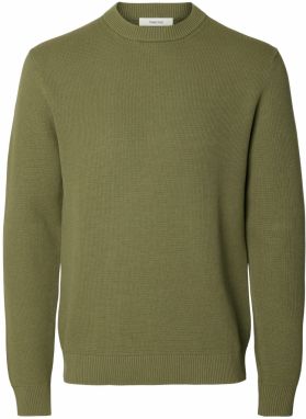 SELECTED Sveter 'SLHDANE'  olivová