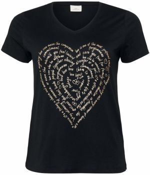 ONLY Carmakoma Tričko 'CARLYDIA'  zlatá / čierna